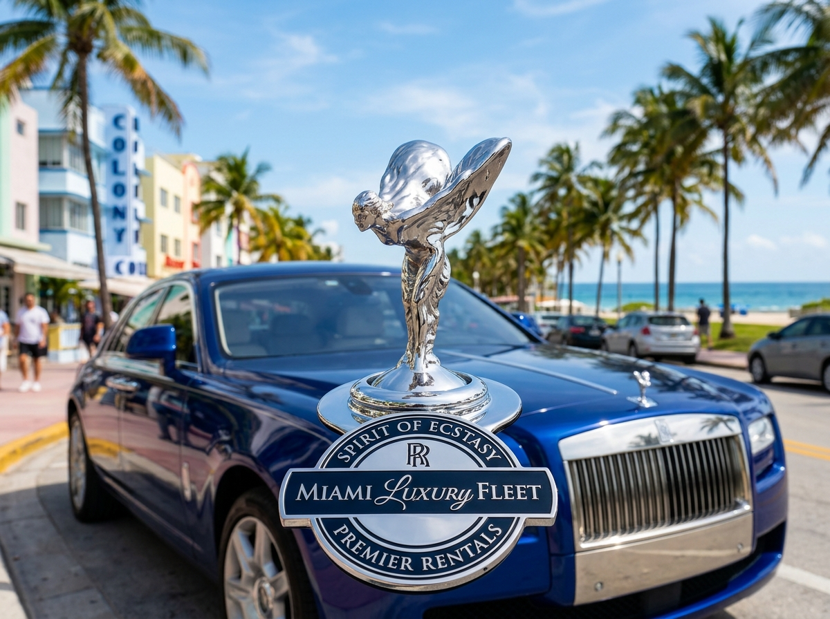Rolls-Royce Spirit of Ecstasy logo for Miami luxury rental fleet filter